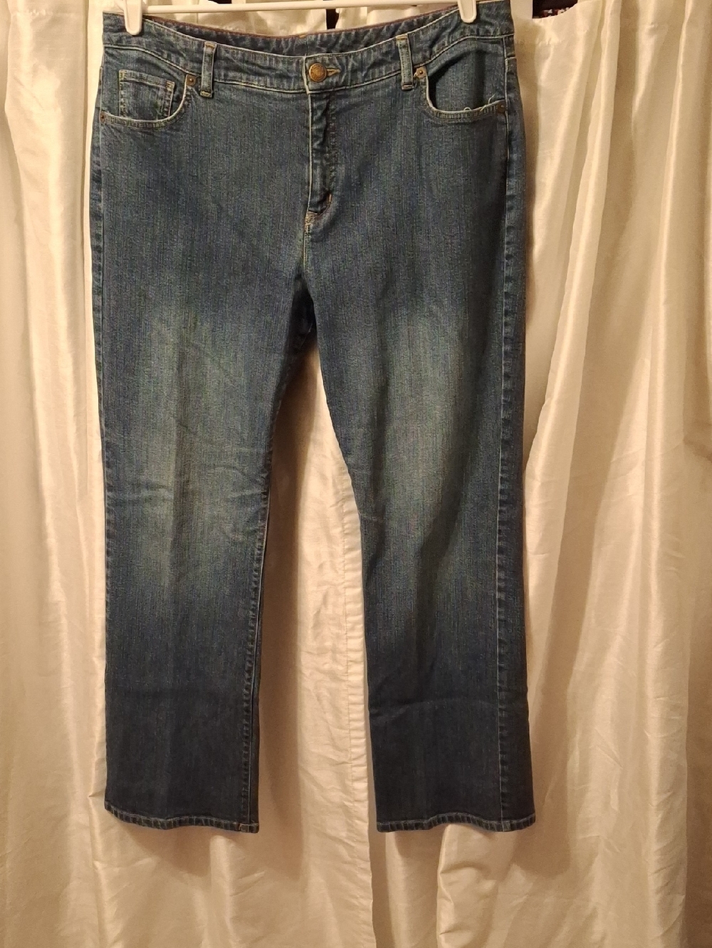 Lands' End Straight-Leg Blue Denim Jeans